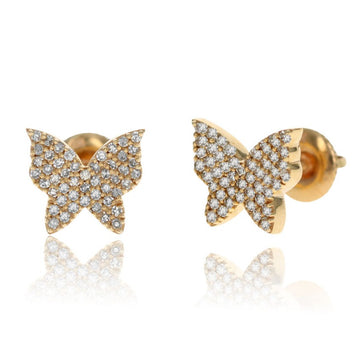 Diamond butterfly earrings